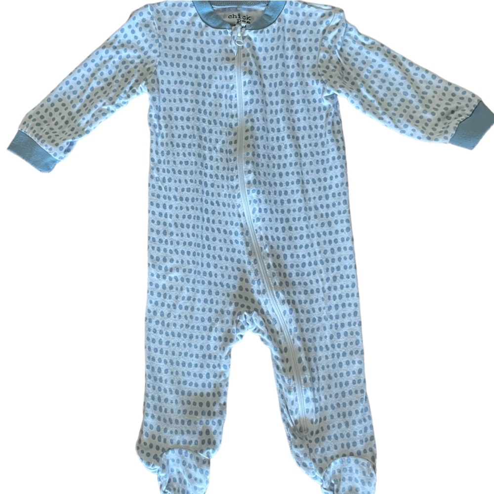 #M117, Chickpea, zippered footie
